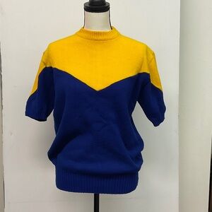 Vintage Cheer/Dance Sweater Blue and Gold